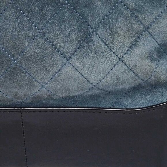 Chanel Blue Quilted Suede and Leather Medium Gabrielle Hobo Bag - Picture 7 of 11